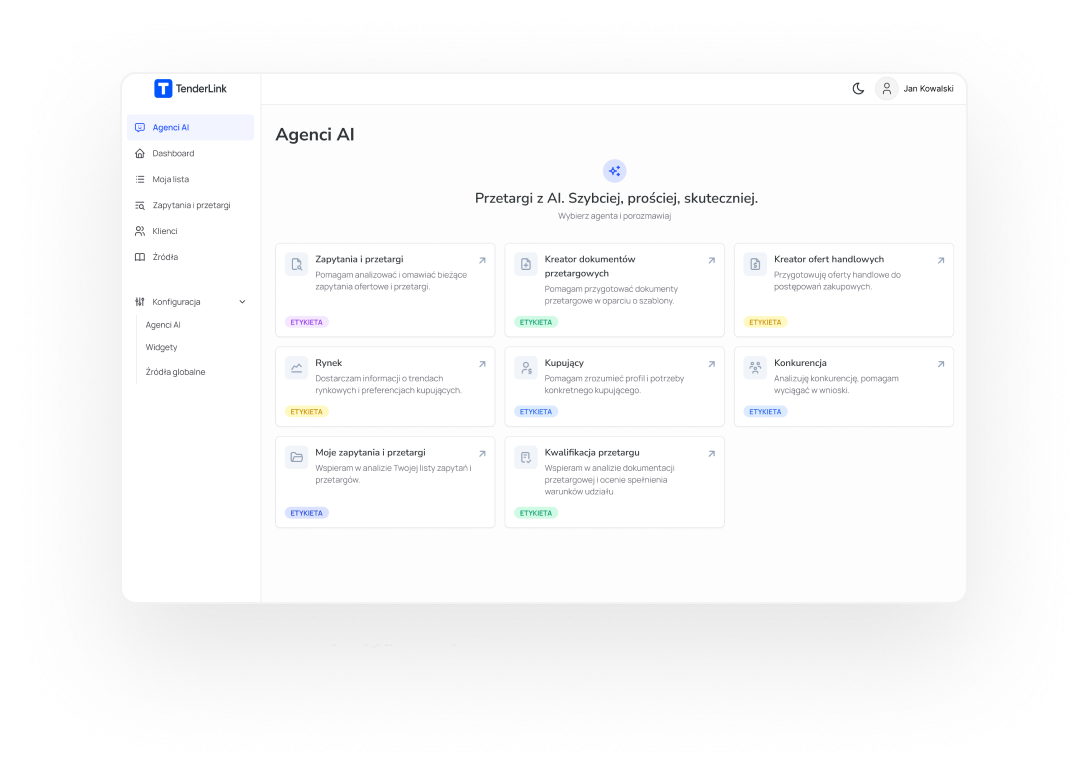 TenderLink Dashboard Front