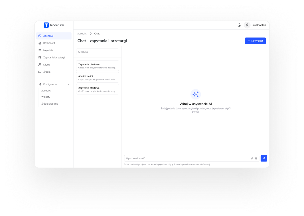 TenderLink Dashboard Back